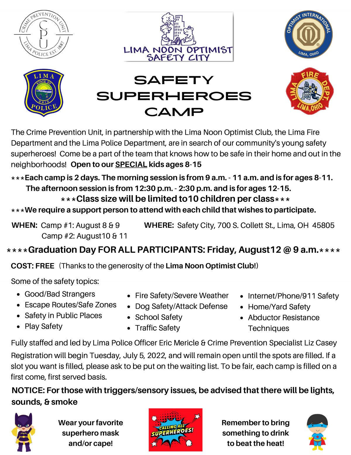 Safety City Lima Noon Optimist Club